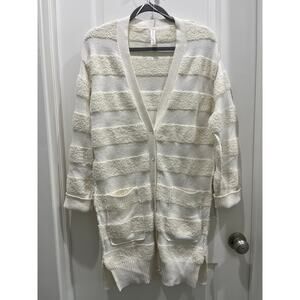 Anthropologie Daily Practice Oversized Cream Cardigan Sz S